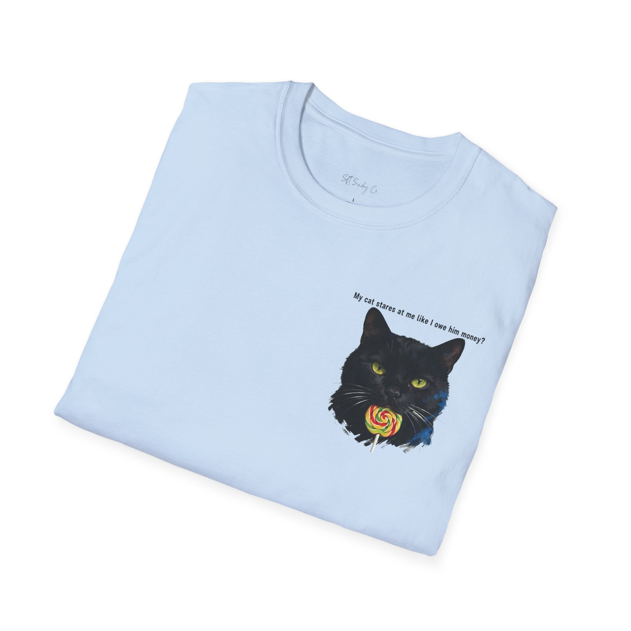 My Cat Stares At Me Like I Owe Him Money T-Shirt