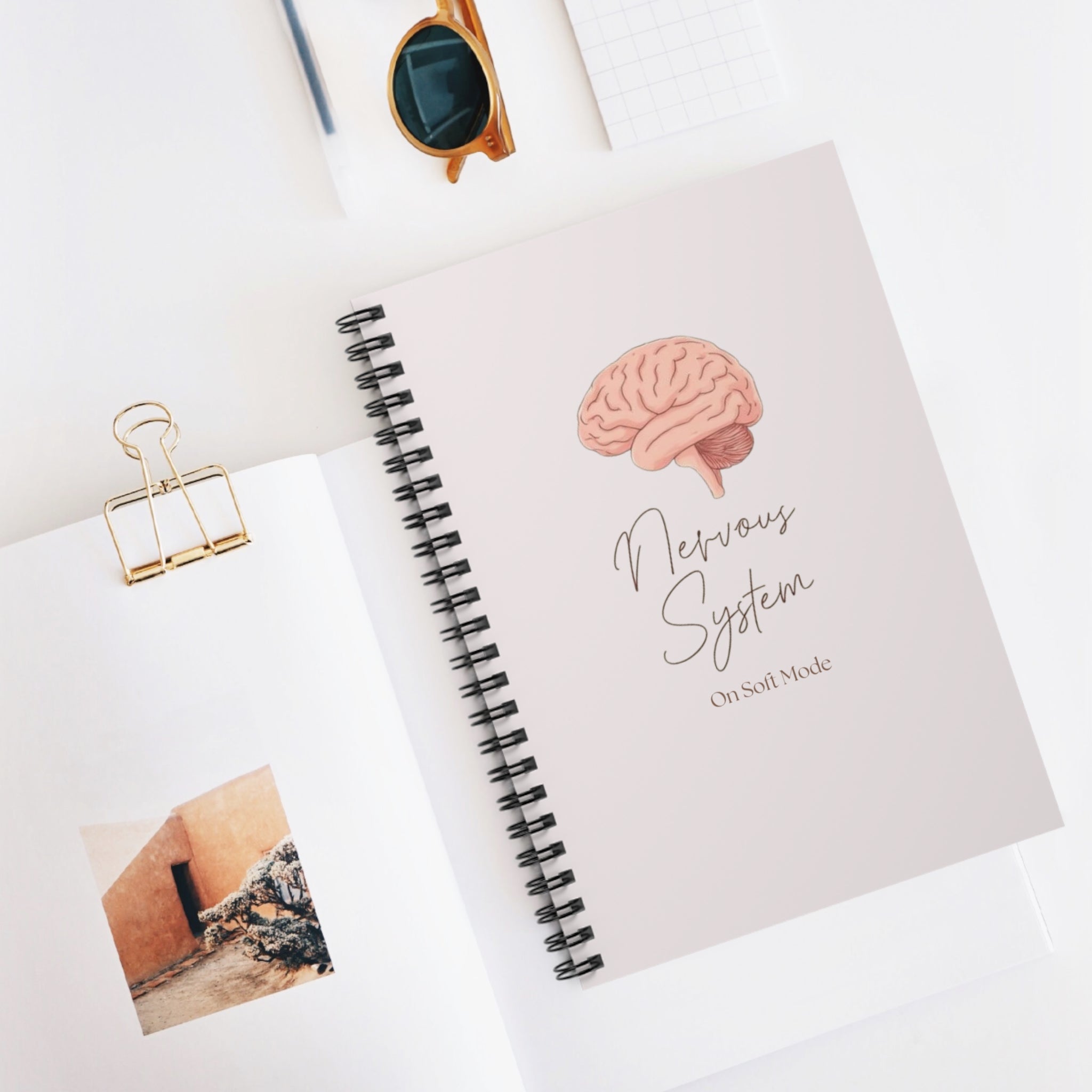 Nervous System Spiral Notebook — 'Nervous System On Soft Mode' Ruled Journal