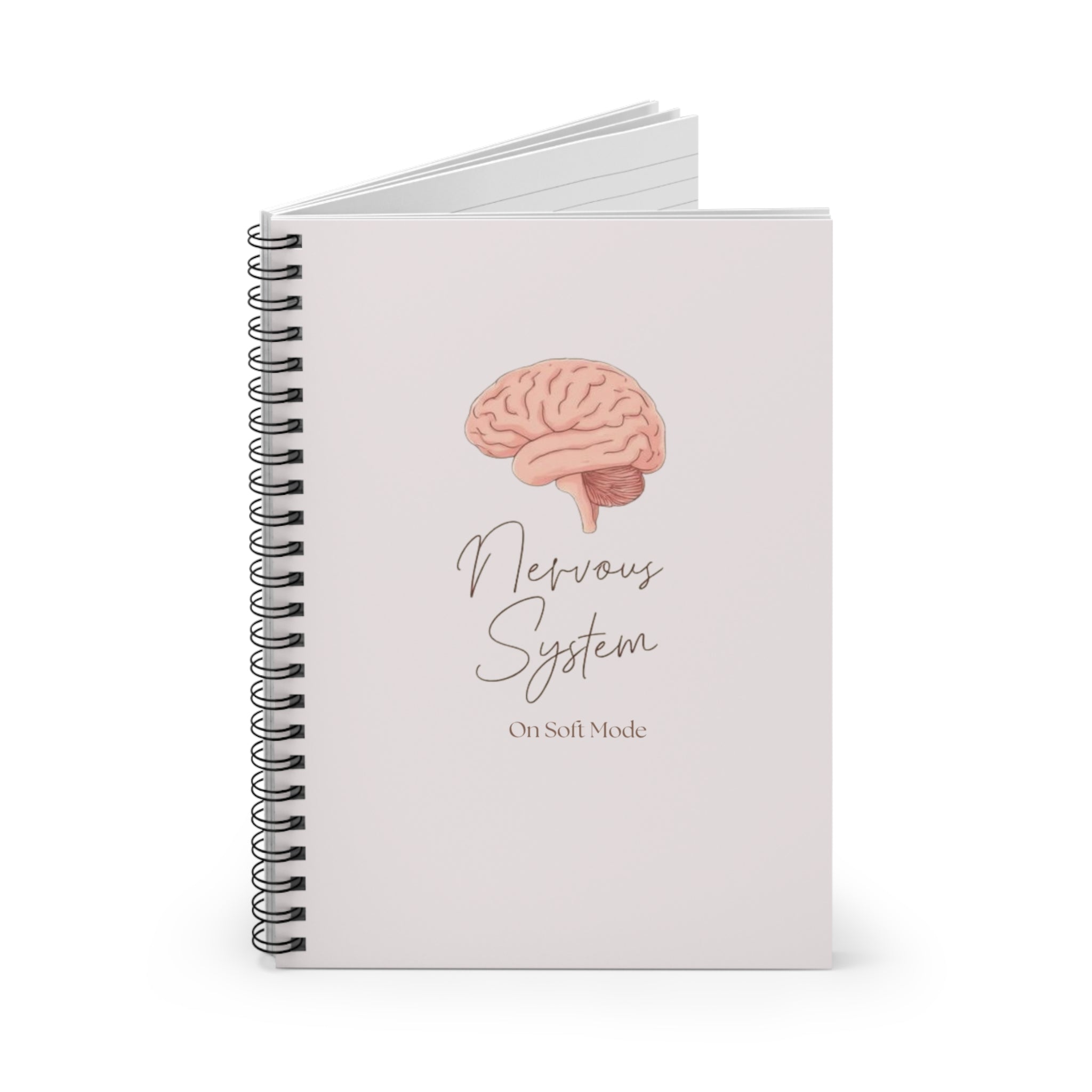 Nervous System Spiral Notebook — 'Nervous System On Soft Mode' Ruled Journal