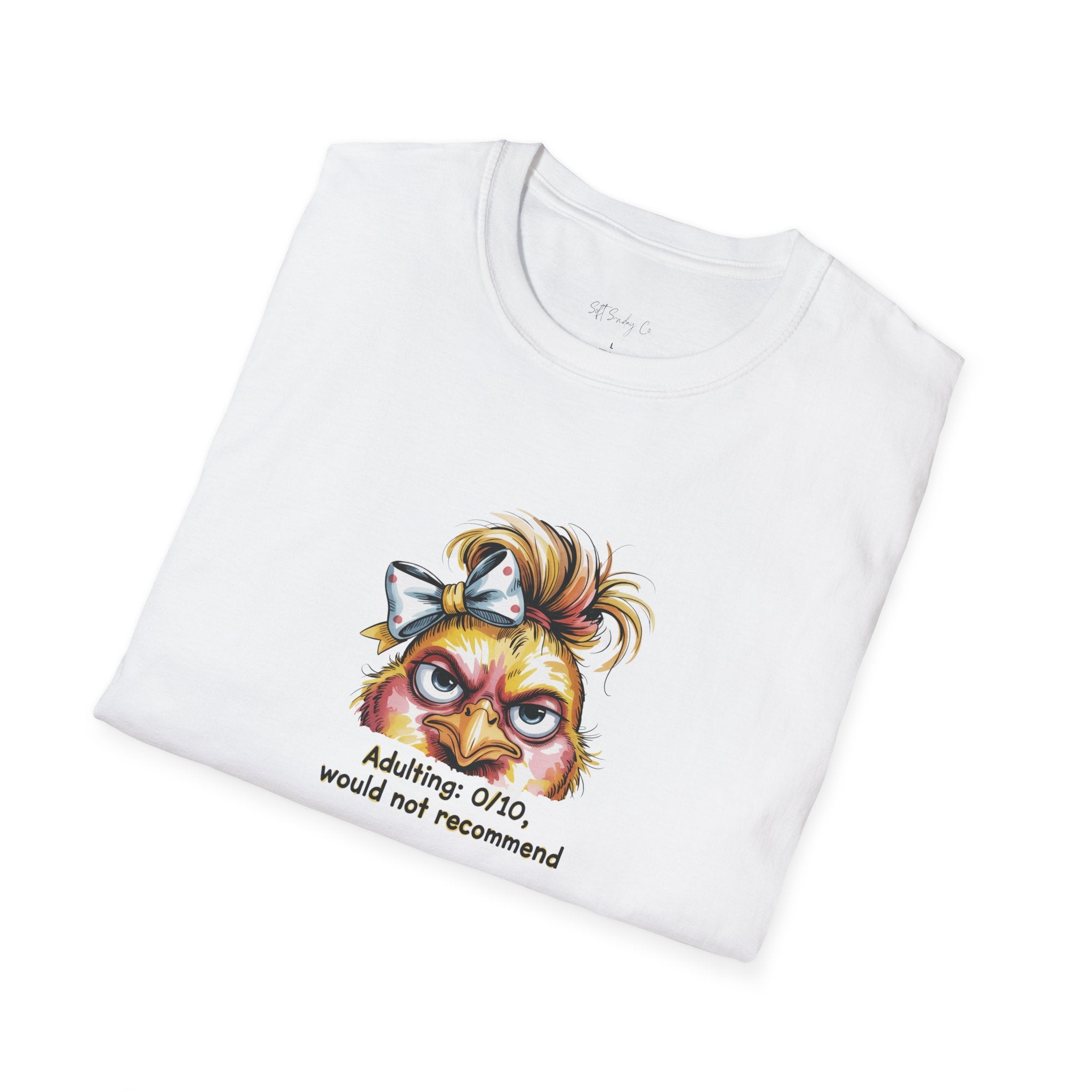 T‑Shirt — "Adulting: 0/10, Would Not Recommend" Funny Cat Graphic Tee