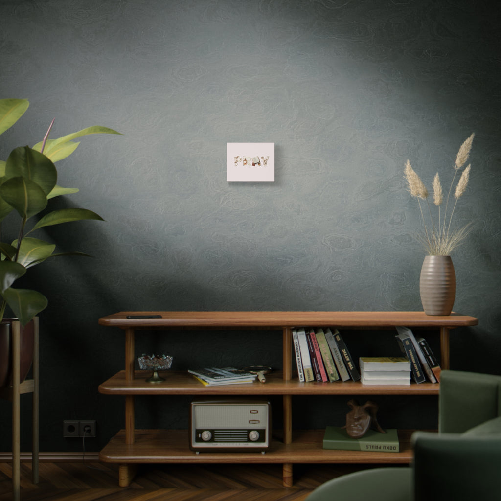 Canvas Wall Art — 'P R A Y' Typography with Book, Perfume & Coffee | Inspirational Bedroom Decor