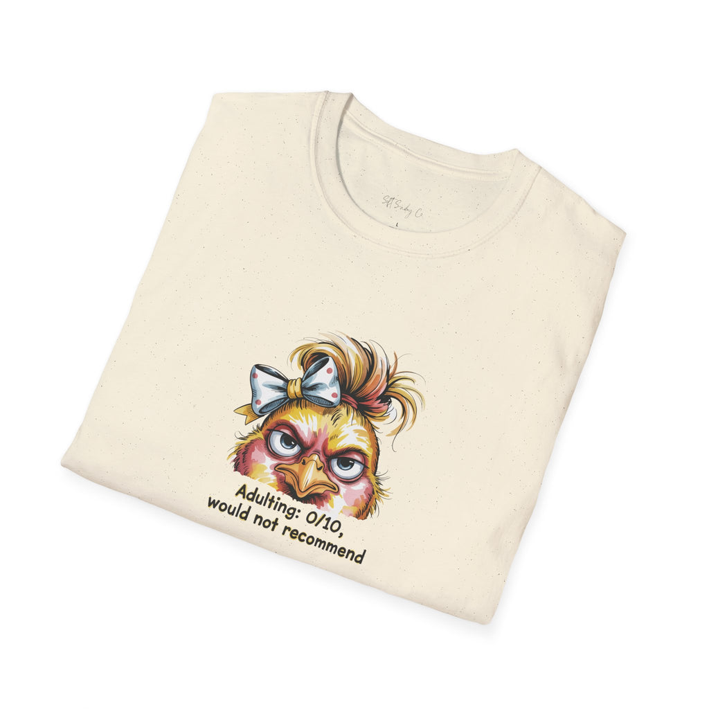 T‑Shirt — "Adulting: 0/10, Would Not Recommend" Funny Cat Graphic Tee