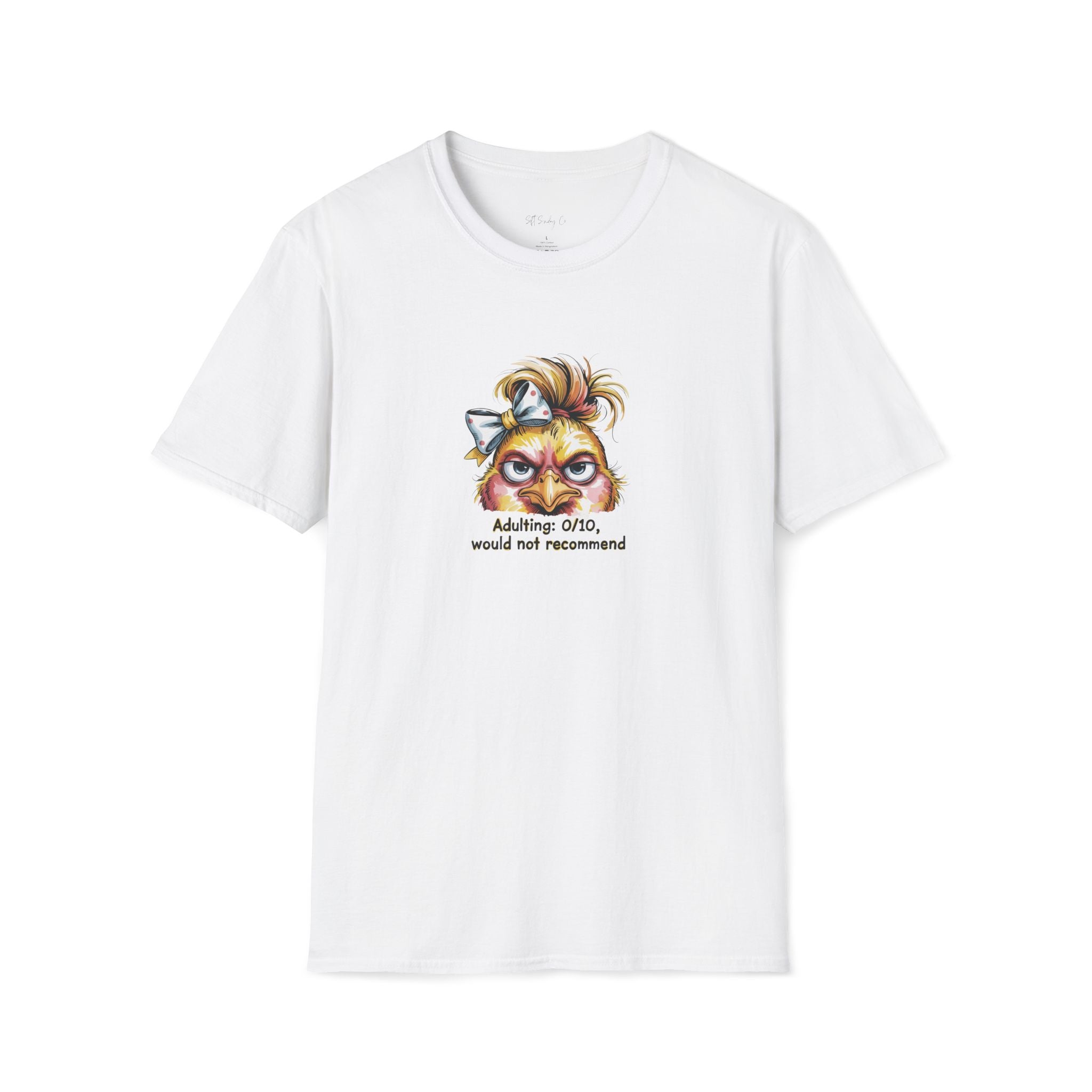 T‑Shirt — "Adulting: 0/10, Would Not Recommend" Funny Cat Graphic Tee